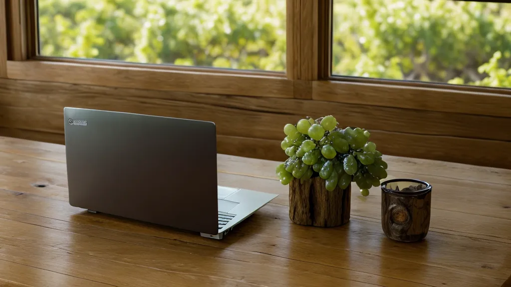 Computadora abierta con una lección de Universo Femenino en un ambiente tranquilo de Mendoza
