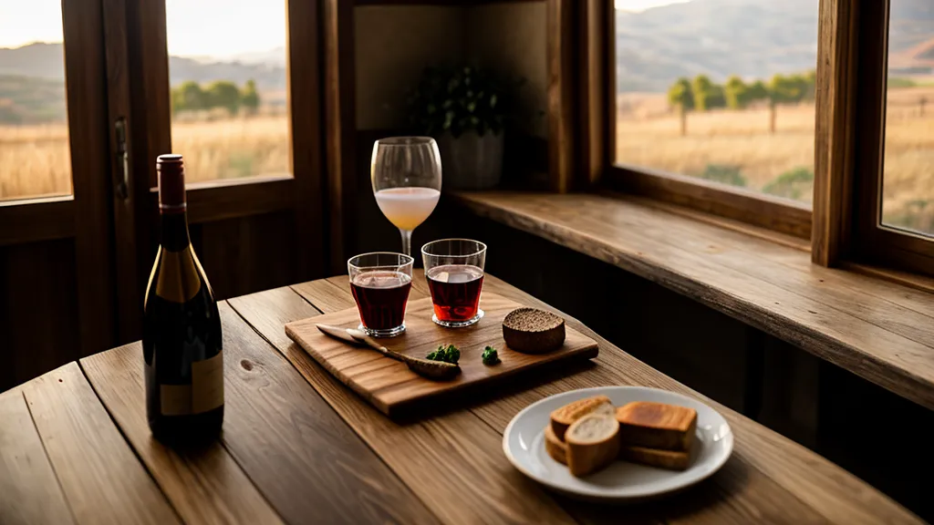 Smartphone mostrando un curso online junto a una copa de vino en una mesa rústica